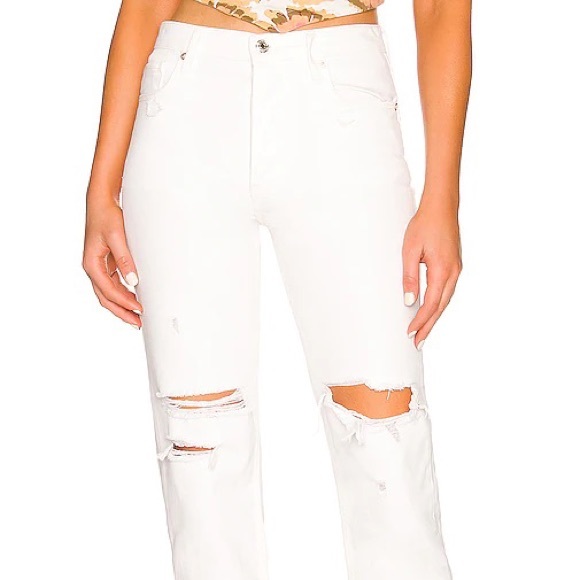 MWT Free People Tapered Baggy Boyfriend in Chalk White Size 25 G21 - Picture 5 of 16
